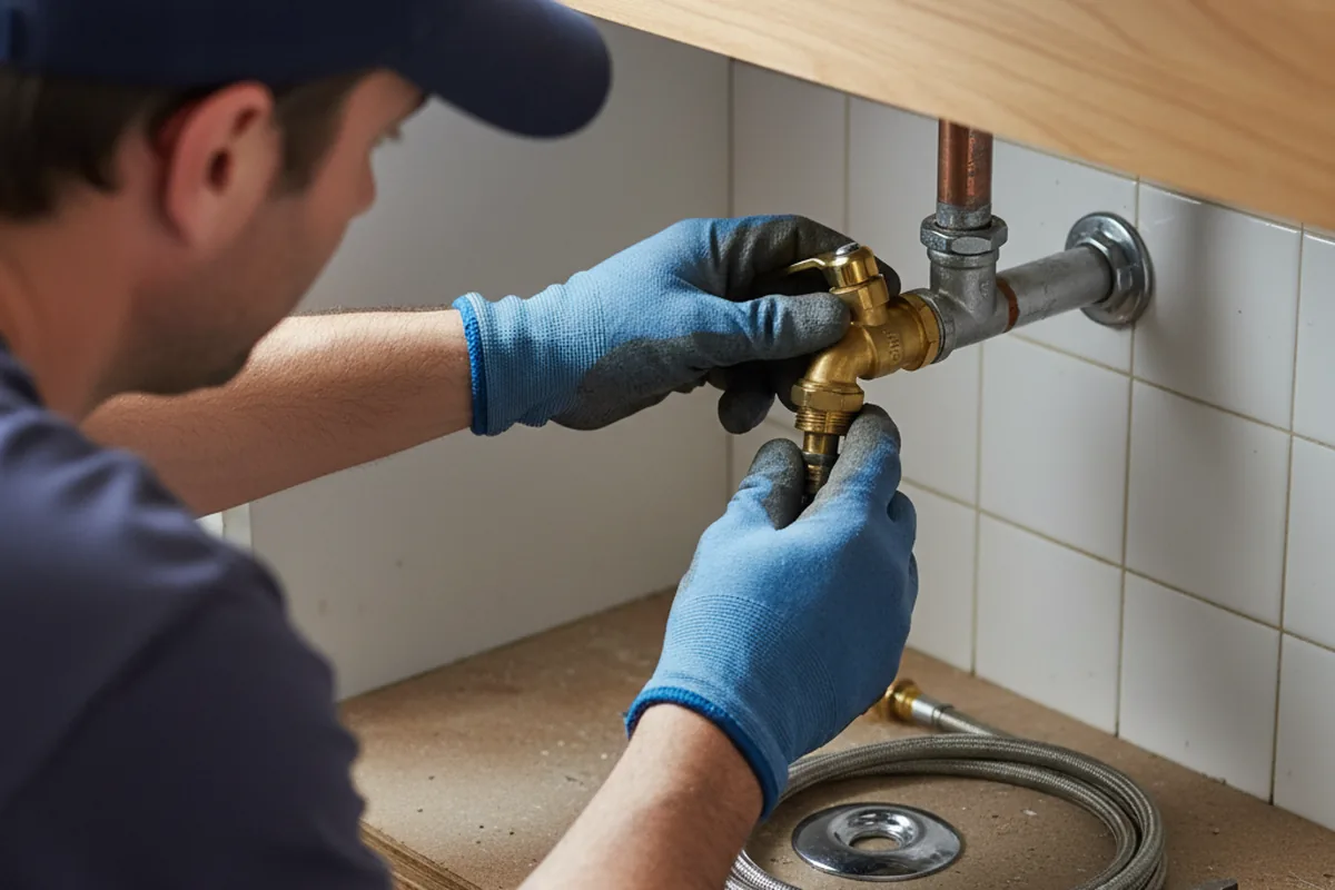 Shutoff valve and fitting work during Faucet and Fixture Repair in Carson